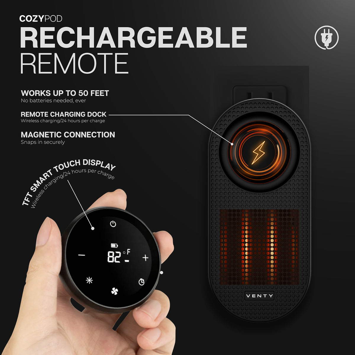 Chauffage portable enfichable CozyPod 