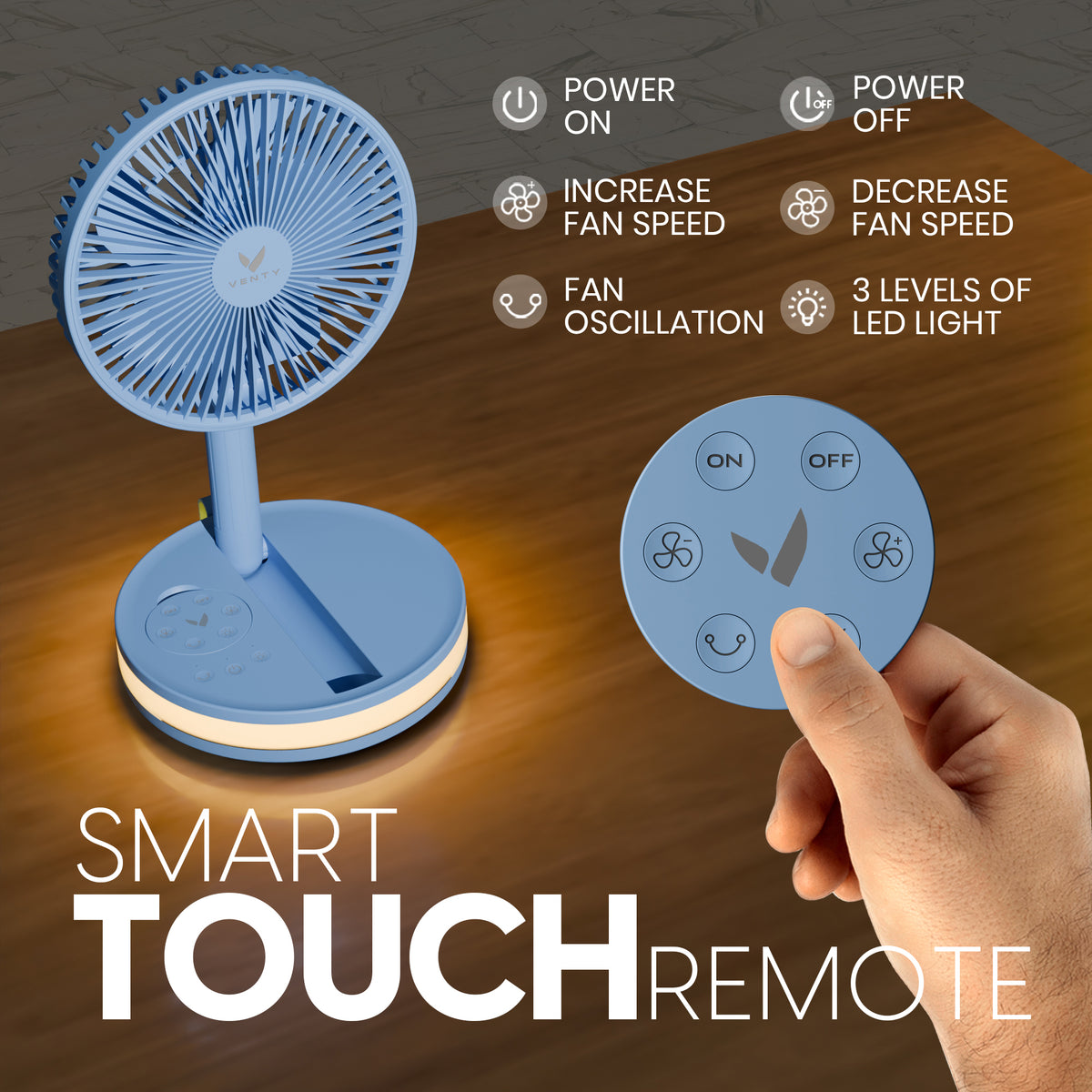 Venty Fan Rechargeable & Portable Fan - 48-Hour Battery Life – V E N T Y
